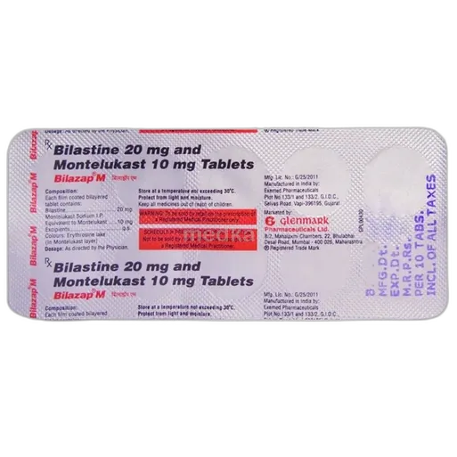 bilazap m tablet 10's